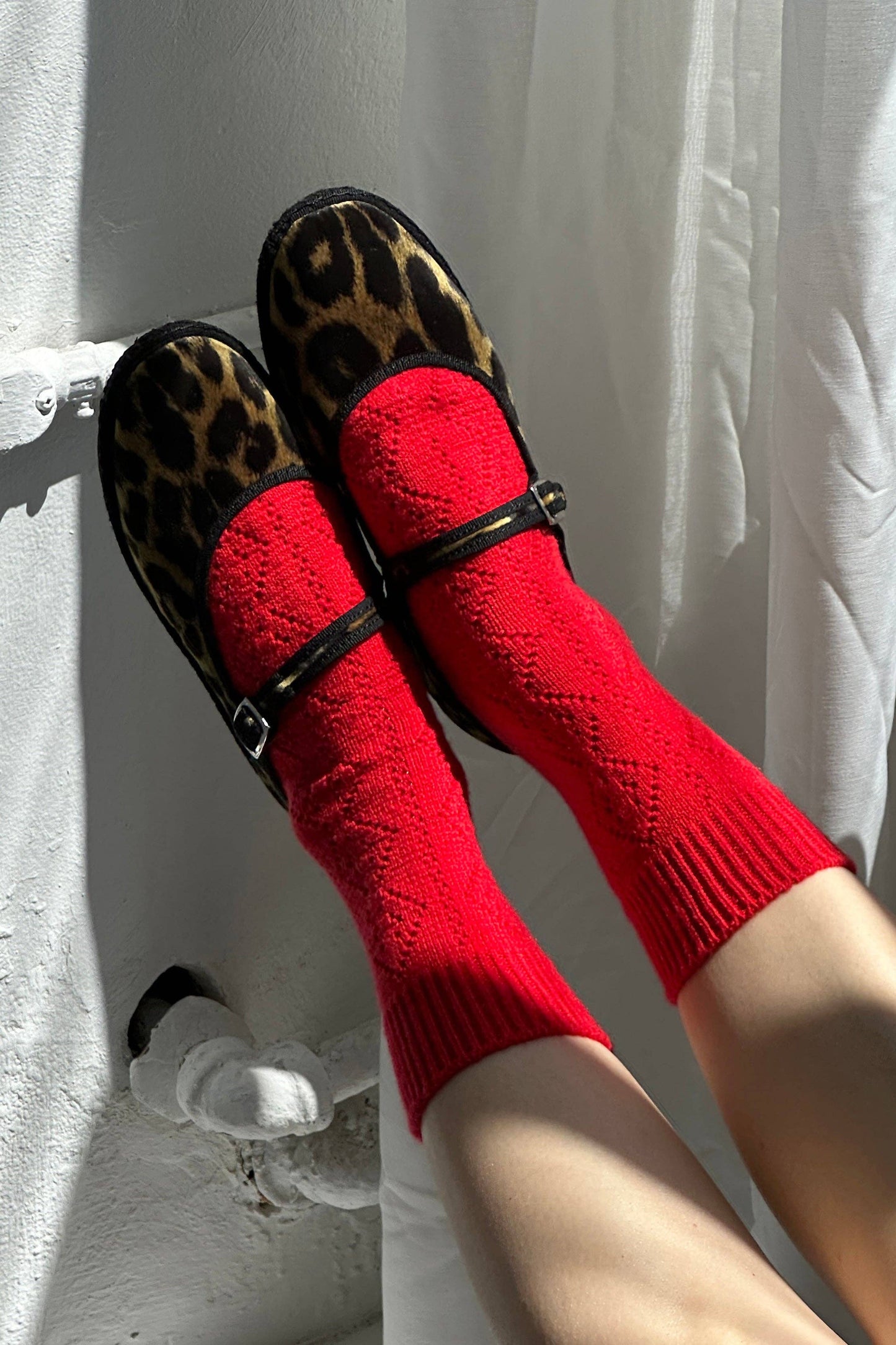 Le Bon Shoppe | Cashmere Pointelle Socks - Red