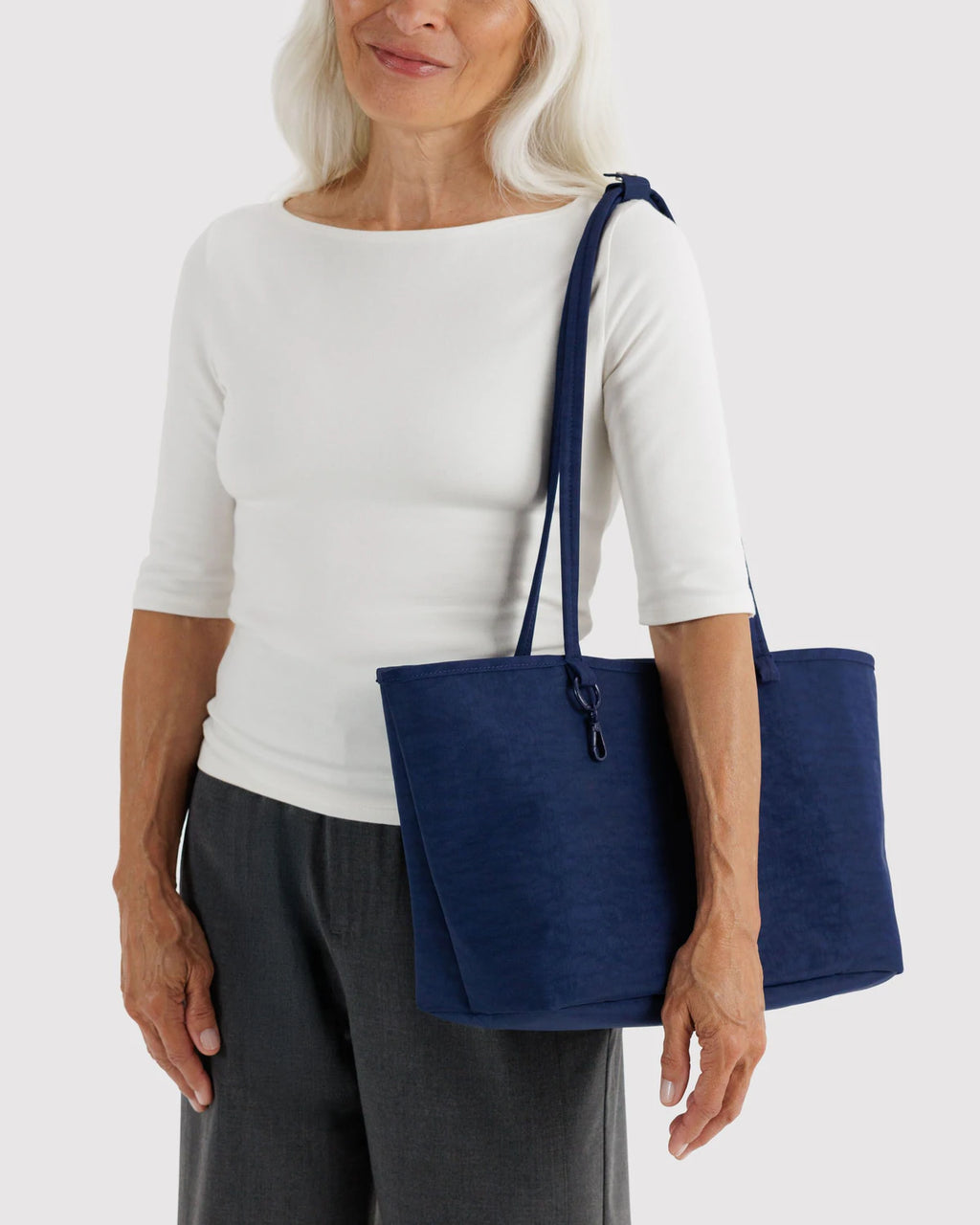 Baggu | Medium Nylon Reversible Tote - Navy Mix