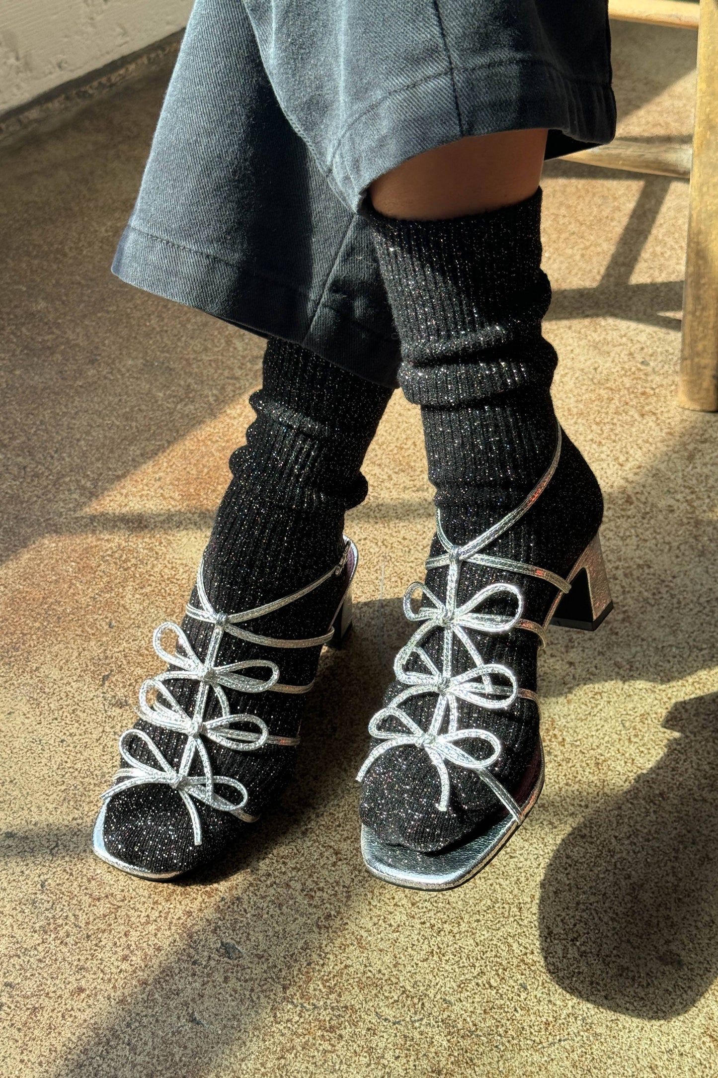 Le Bon Shoppe | Winter Sparkle Socks - Black