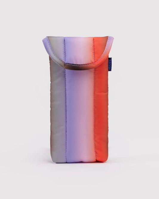 Baggu | Puffy Glasses Case - Gradient Stripe Poppy & Lilac