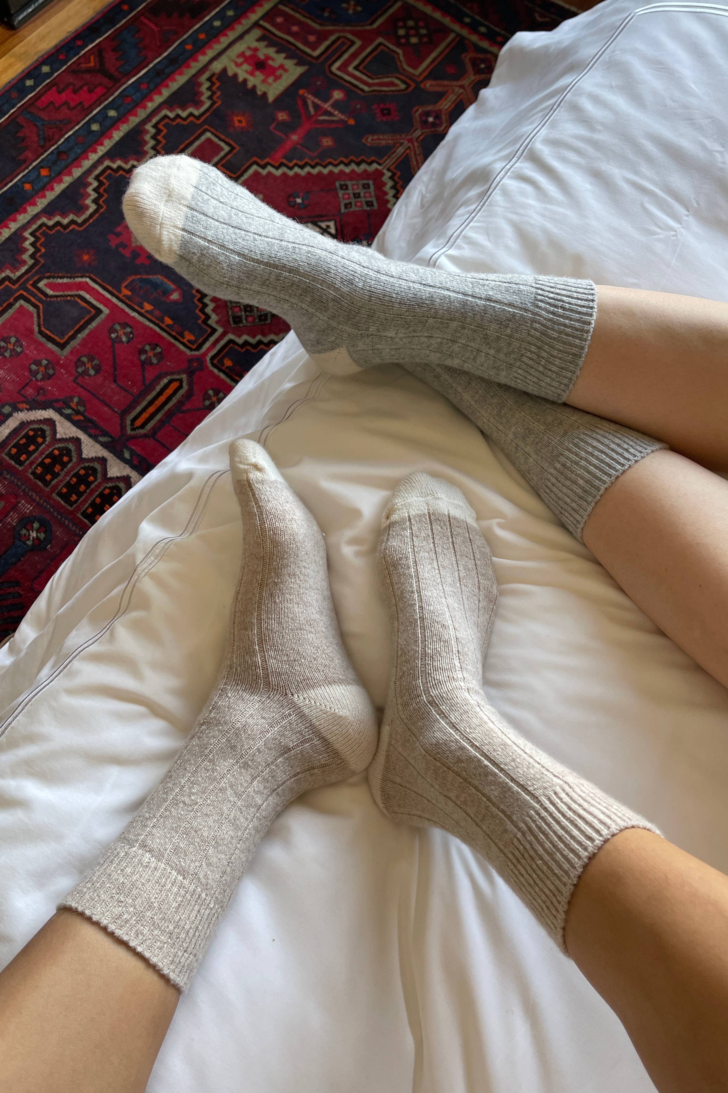 Le Bon Shoppe | Classic Cashmere Socks - Grey Melange