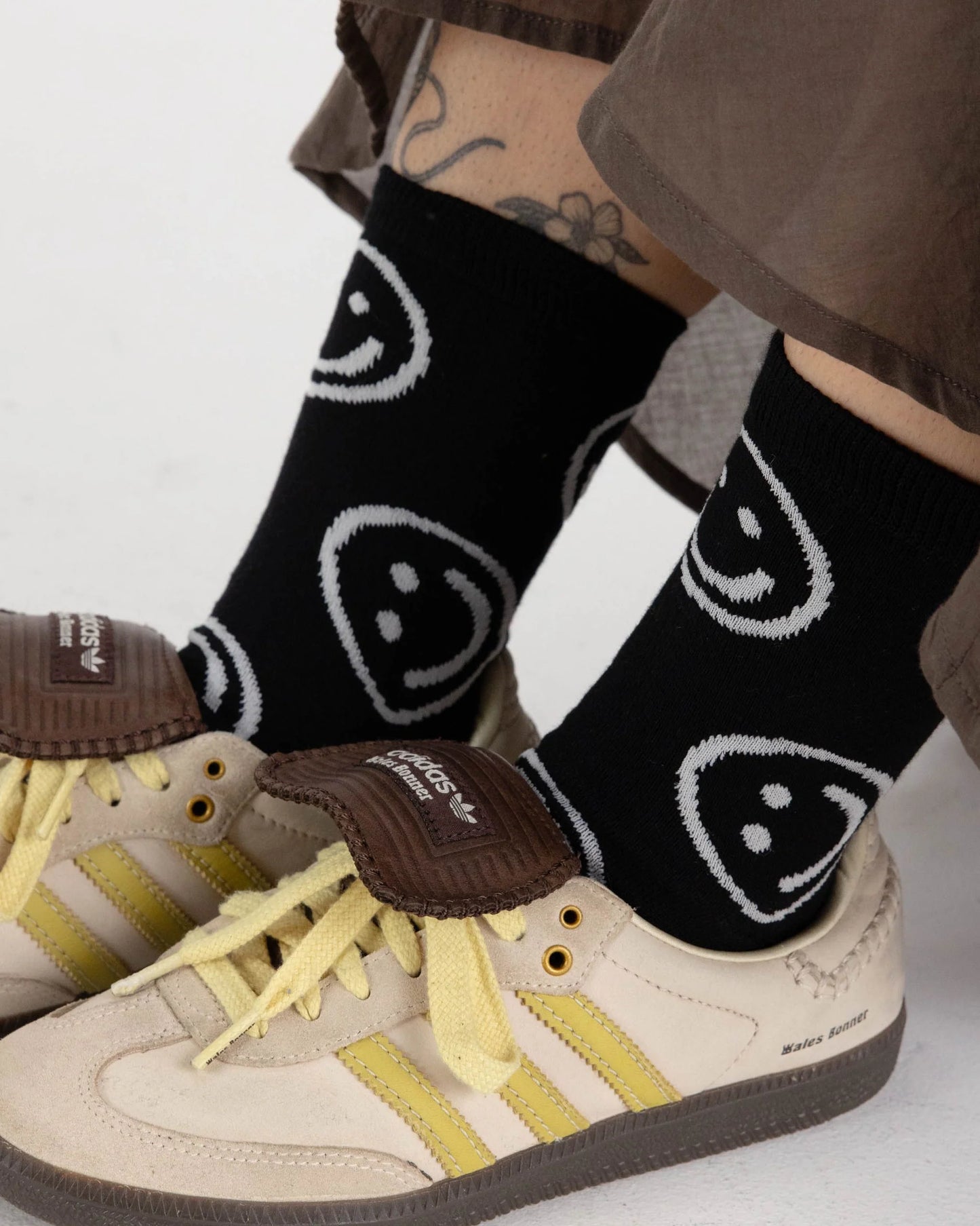 Baggu | Crew Socks -  Black Happy