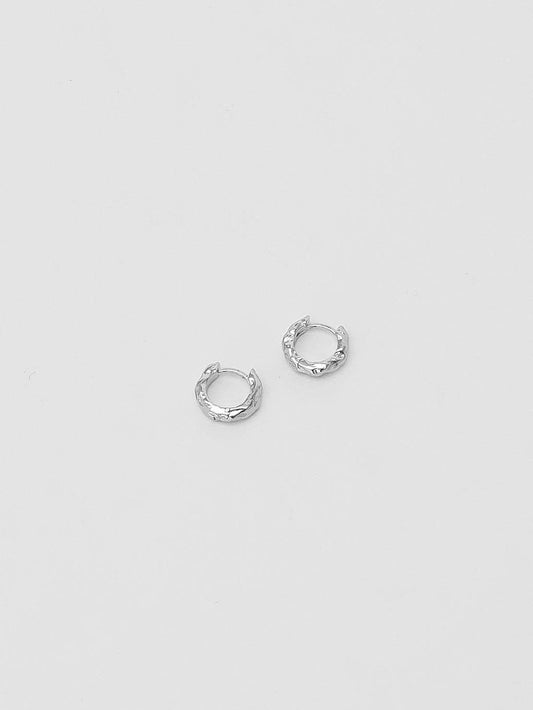 Wolf Circus | Organic Huggie Hoops in Sterling Silver