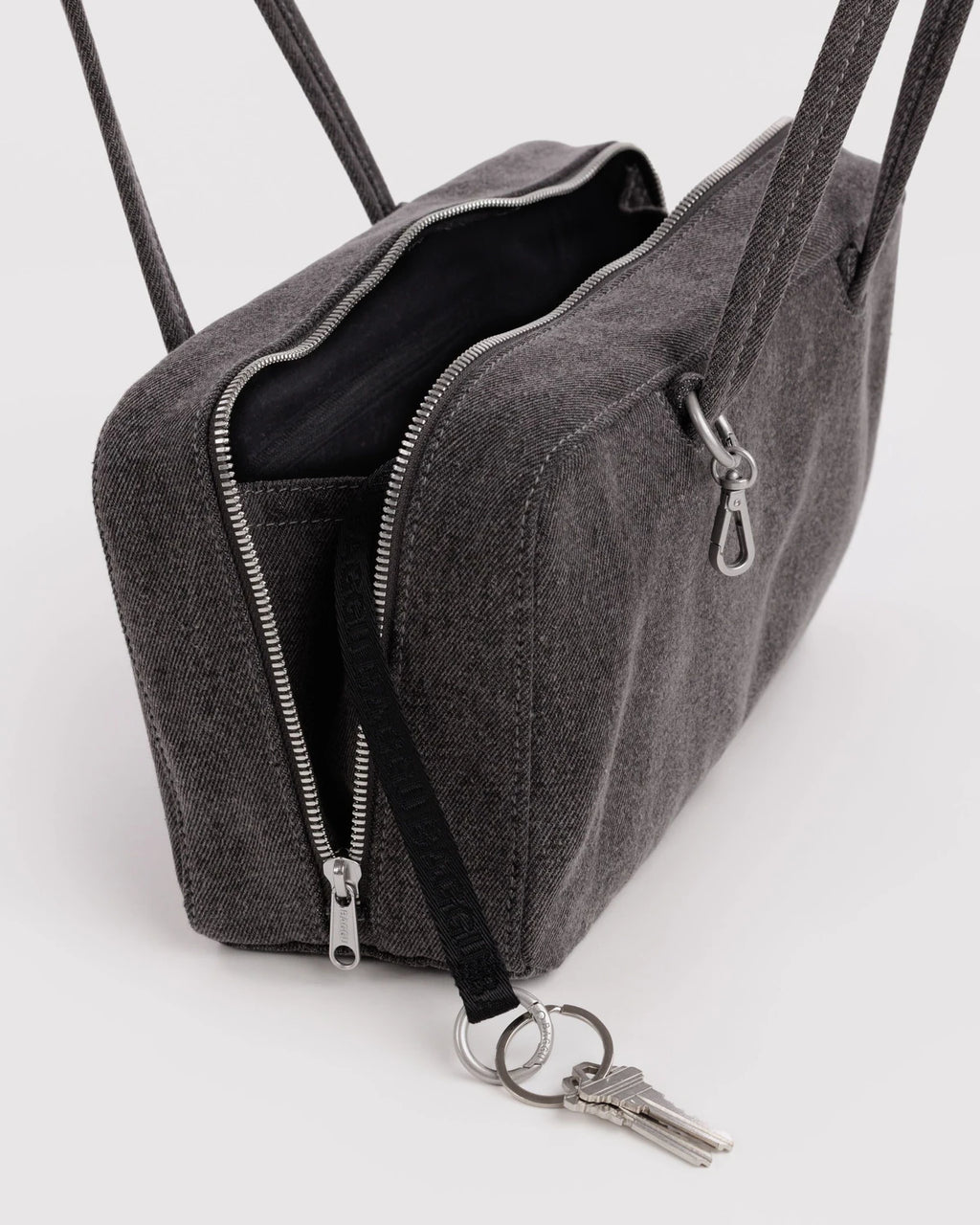 Baggu | Denim Bowler Bag - Washed Black Denim