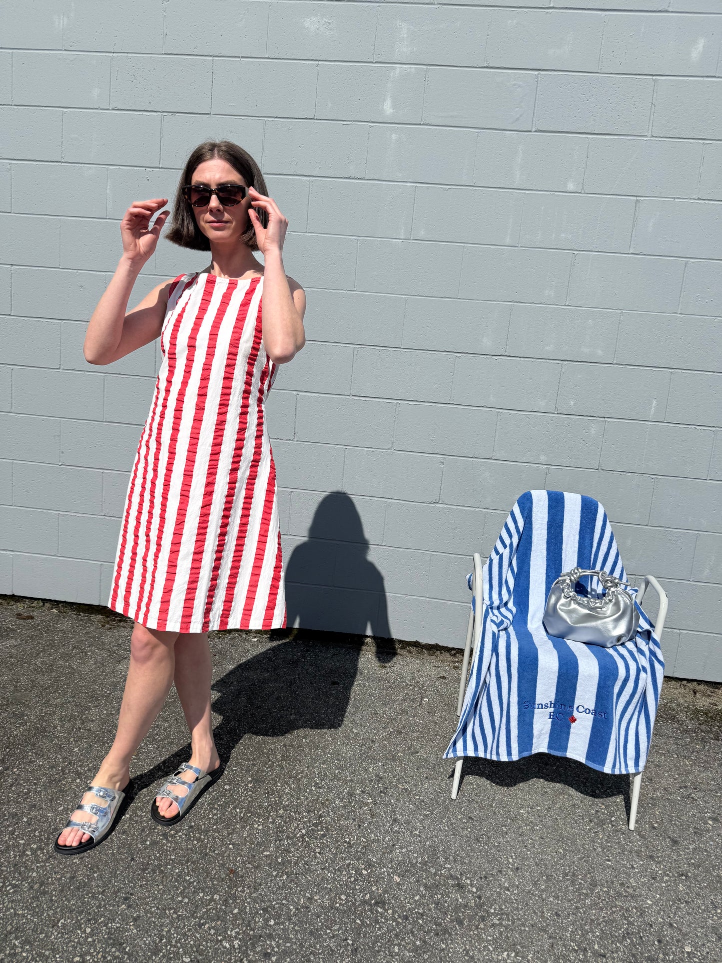 Thinking Mu | Red Stripe  - Cecile Dress