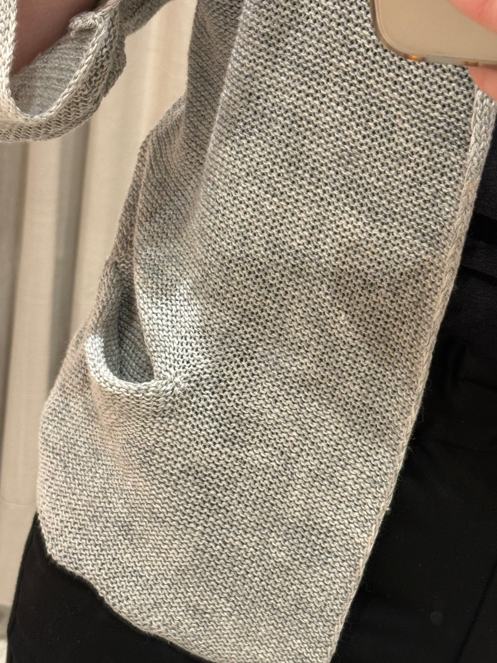 Naïf | Senna Linen Cardigan With Pockets - Melange Grey