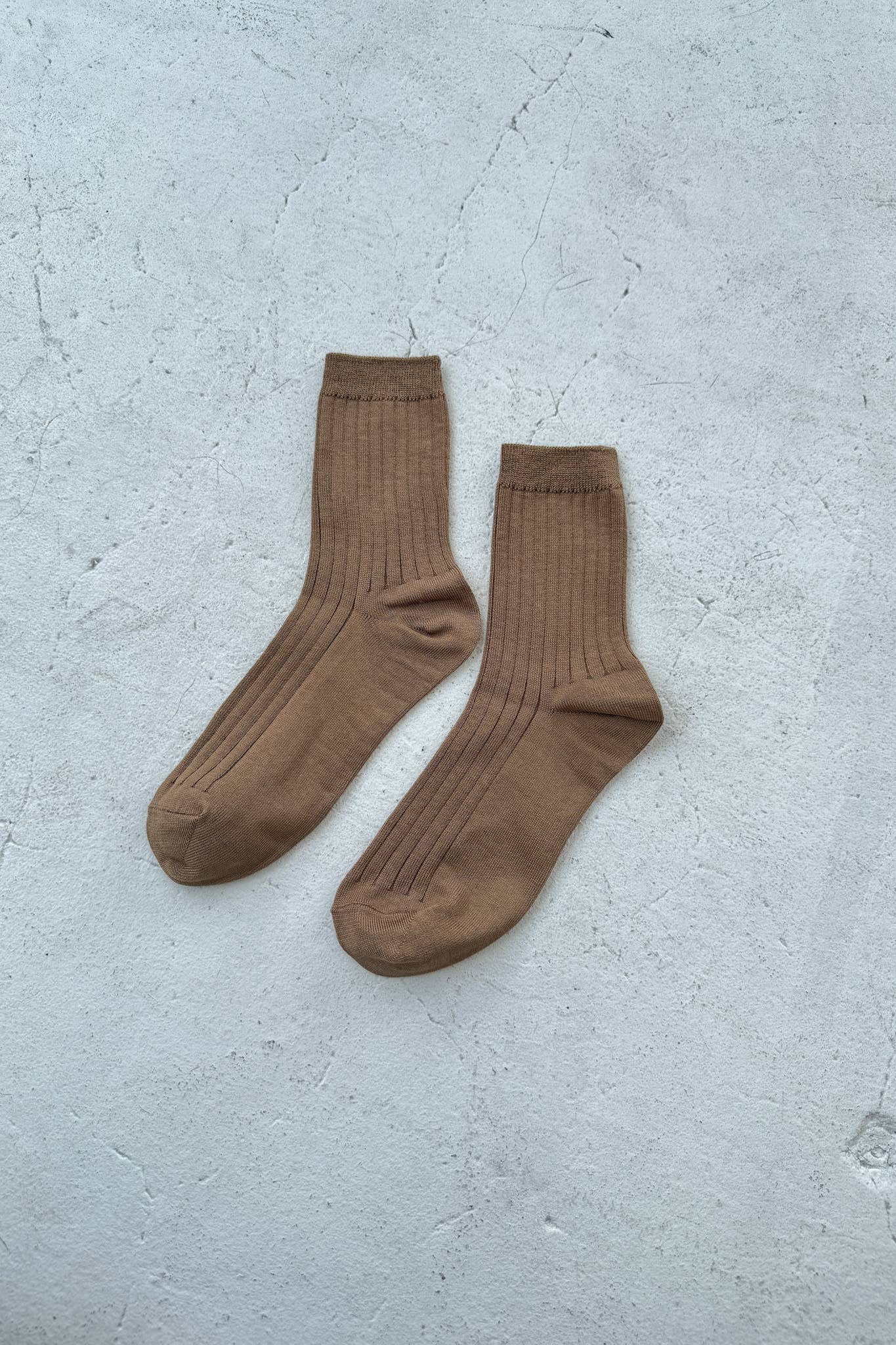 Her Socks - Mercerized Combed Cotton Rib: Classic Red