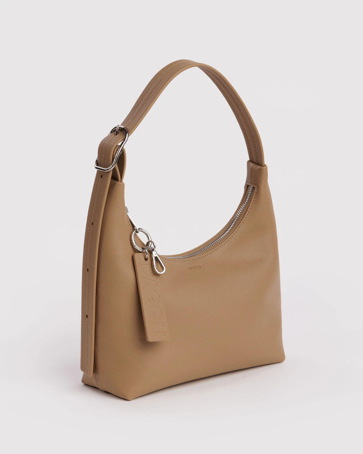 Baggu | Mini Recycled Leather Shoulder Bag - Dune