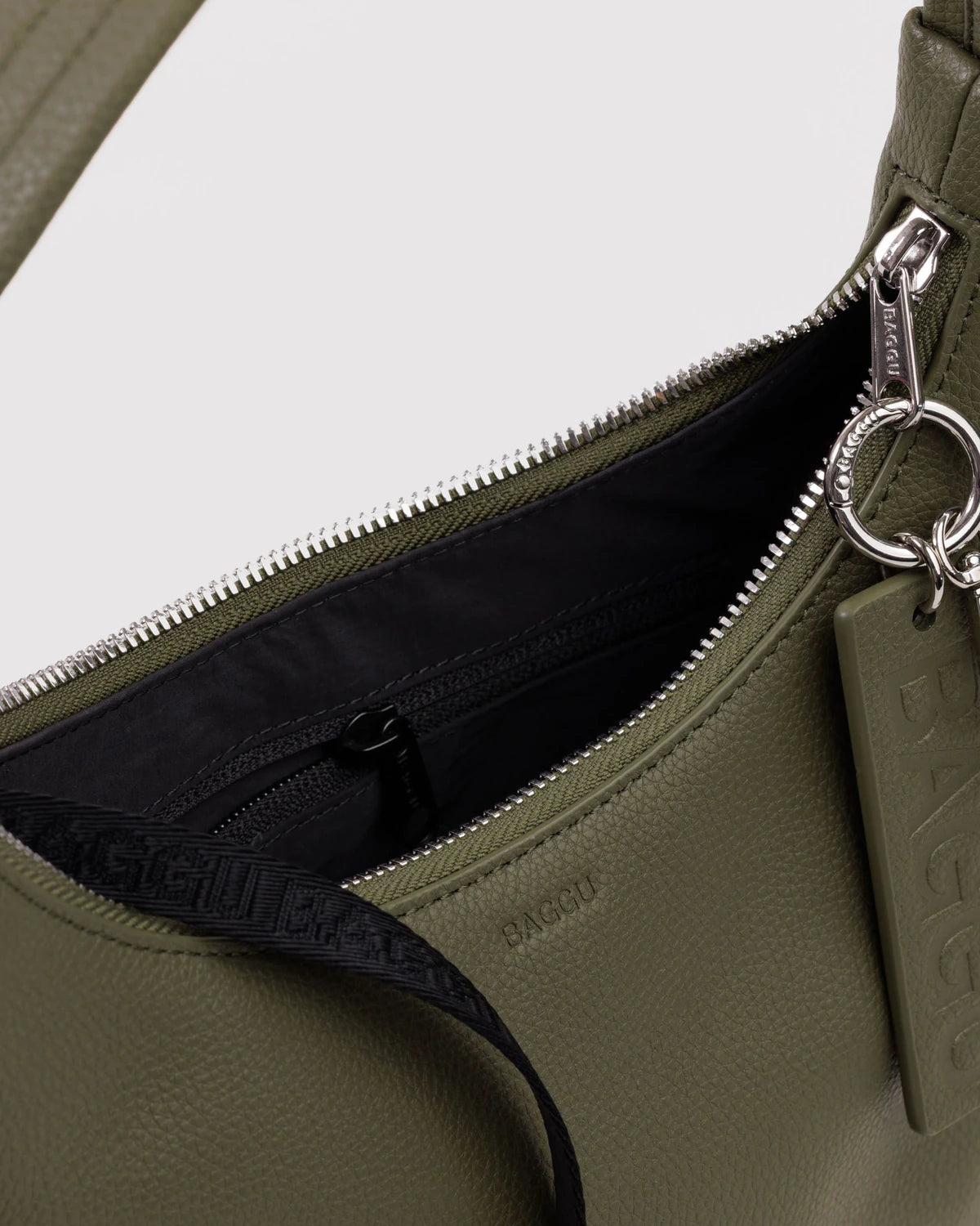 Baggu | Mini Recycled Leather Shoulder Bag - Loden