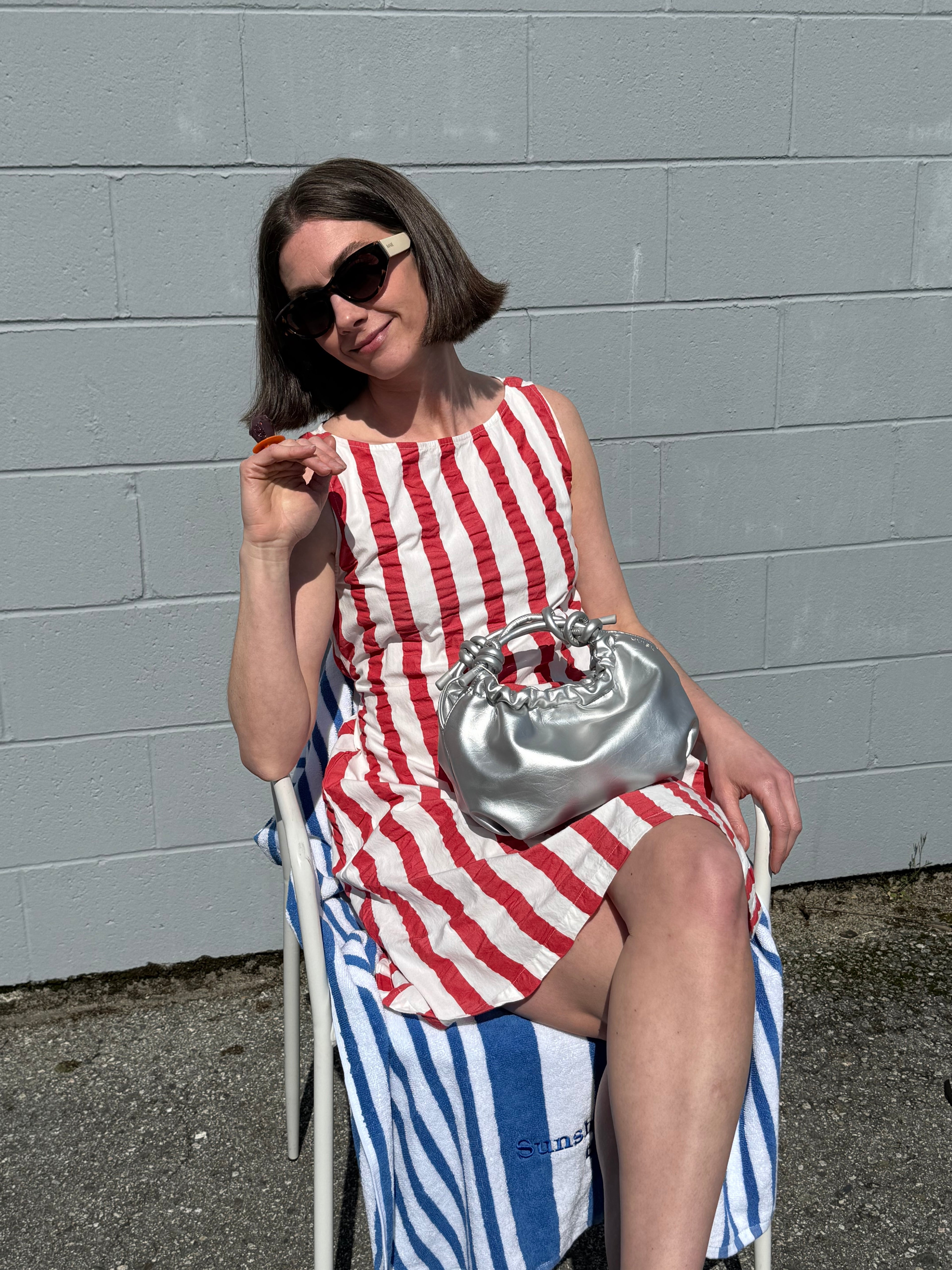 Thinking Mu | Red Stripe  - Cecile Dress