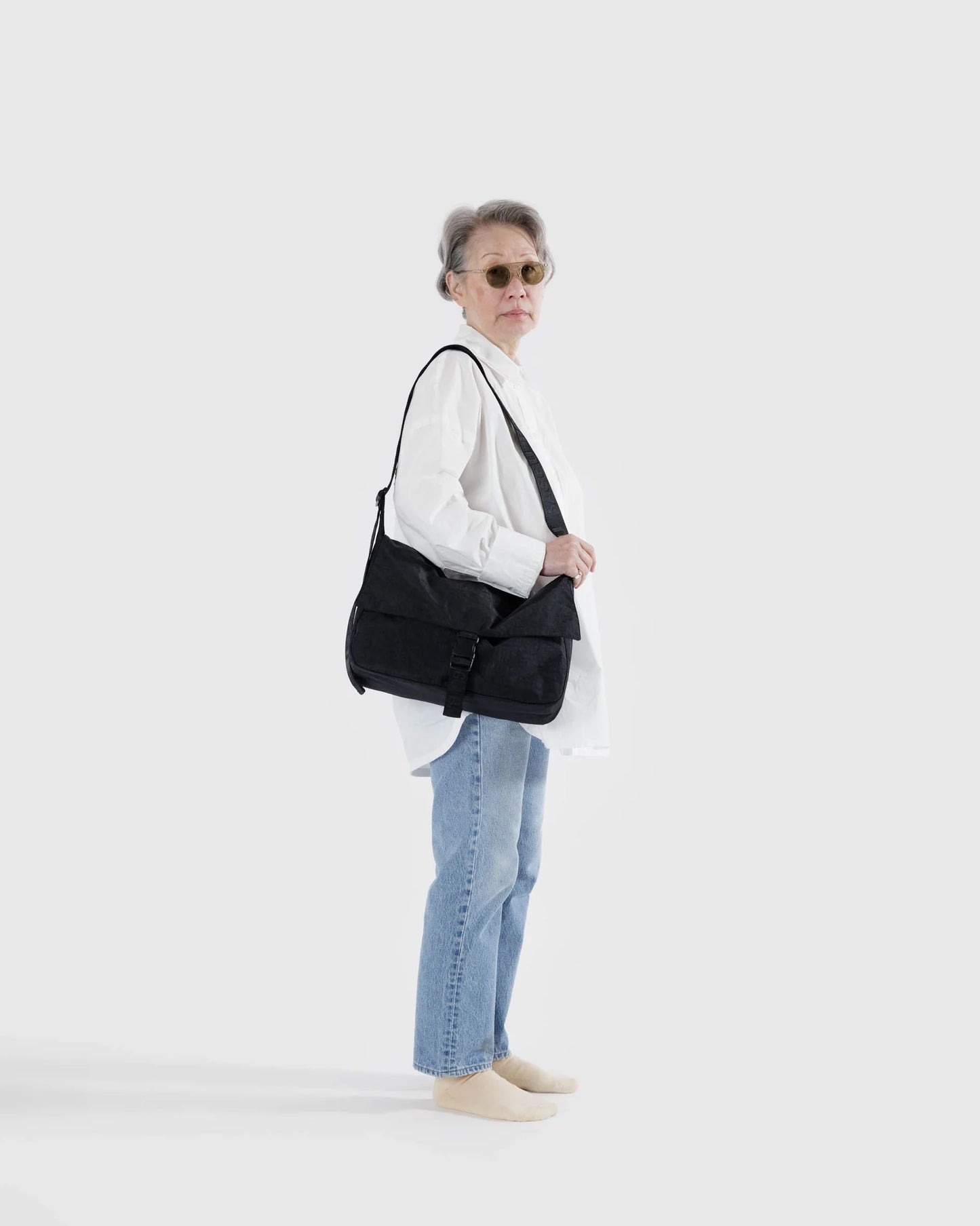 Baggu | Nylon Messenger Bag - Black