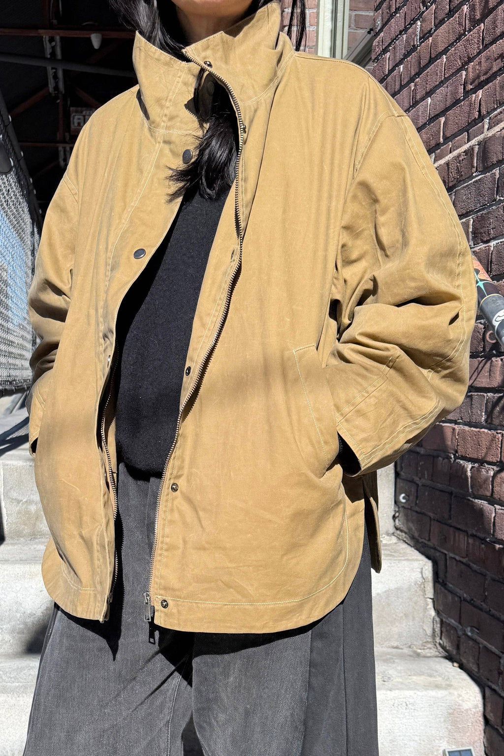Le Bon Shoppe | Blair Waxed Cotton Jacket - Khaki