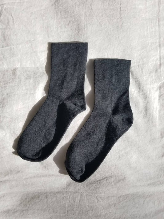 Le Bon Shoppe | Sneaker Socks - Heather Black