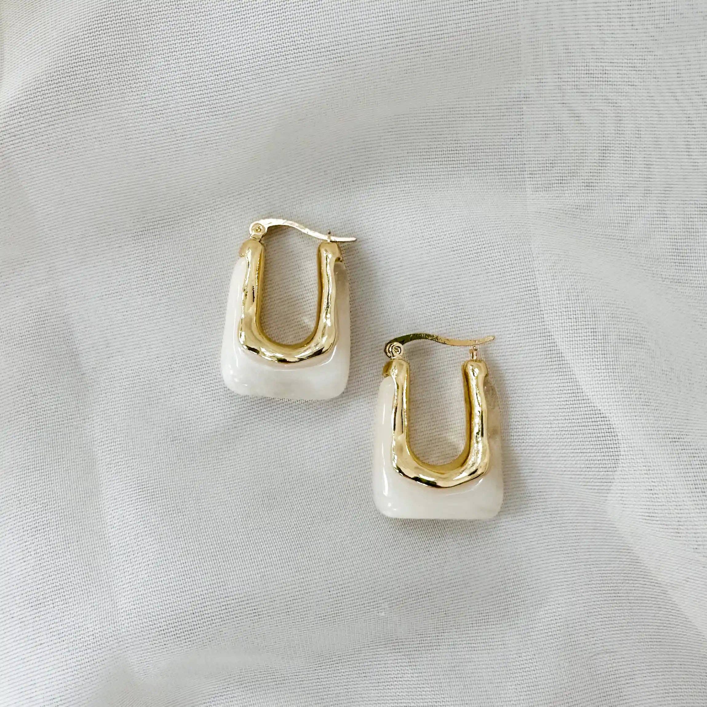 Love Local Jewelry | Searra Hoops - Pearl