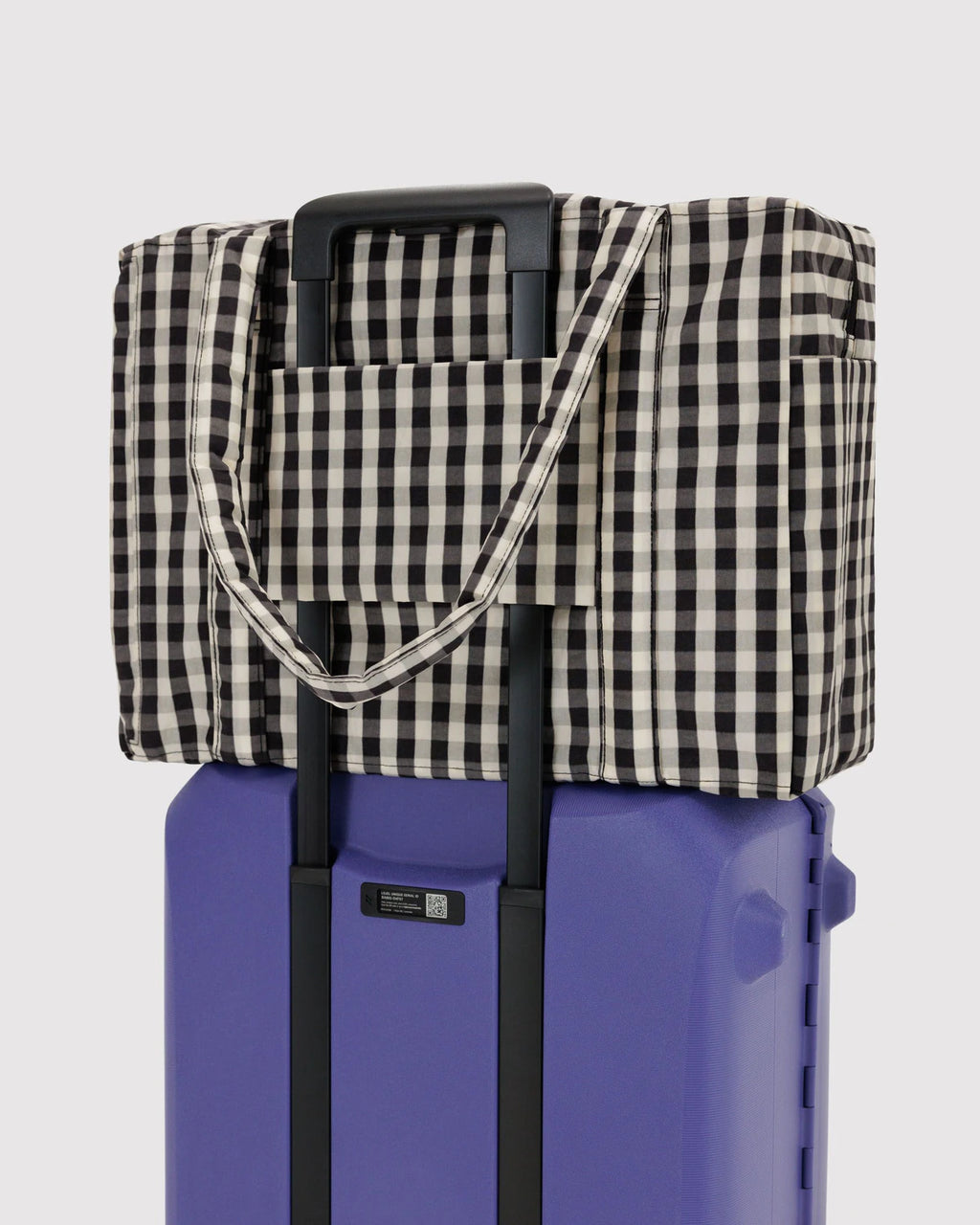 Baggu | Cloud Carry On - Black And Cream Gingham