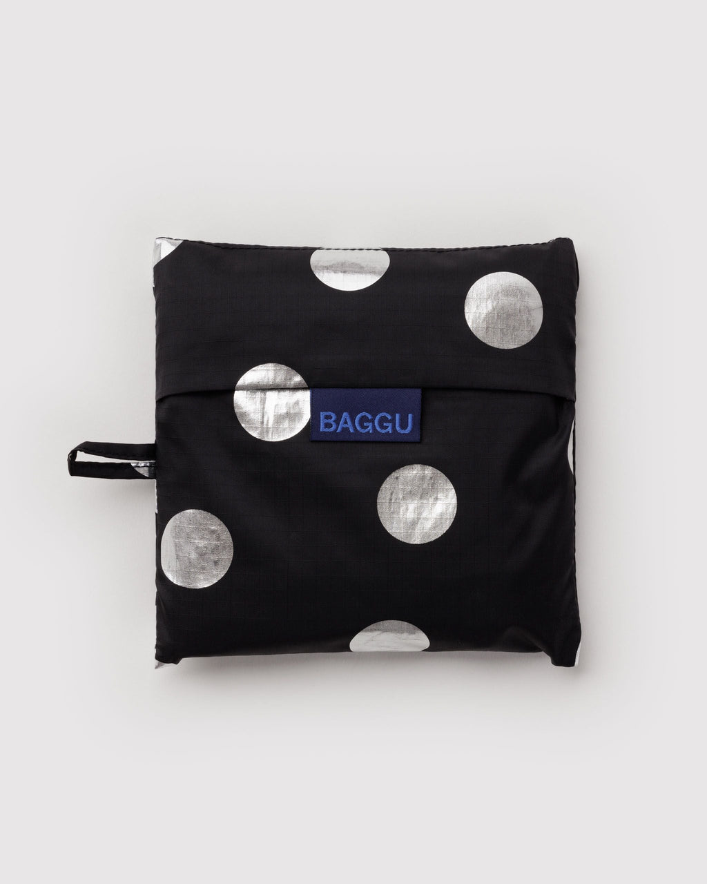 Baggu | Big Baggu Shopping Tote - Silver Metallic Polka Dot