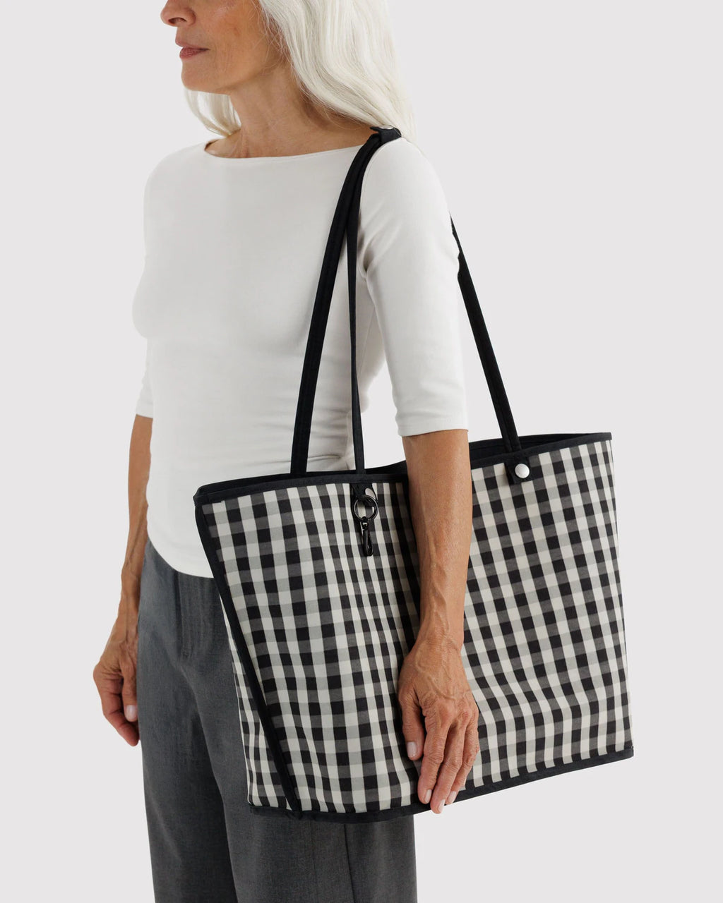 Baggu | Large Nylon Reversible Tote - Black Mix