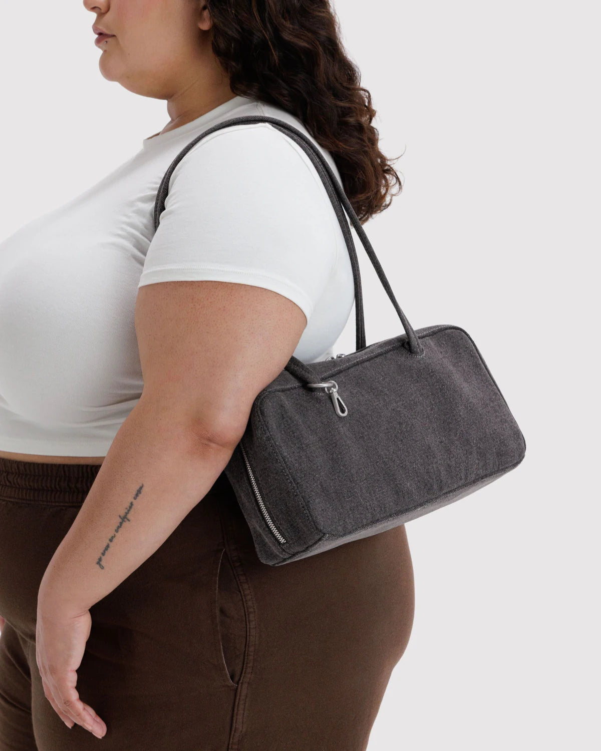 Baggu | Denim Bowler Bag - Washed Black Denim