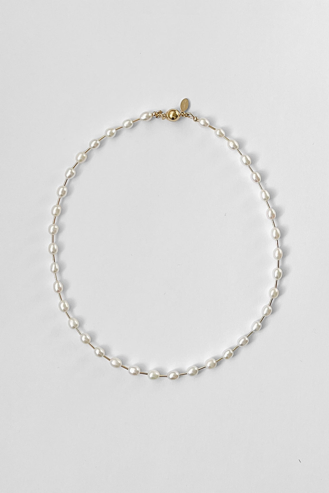 Kara Yoo | Mila Necklace - Pearl + Gold Fill