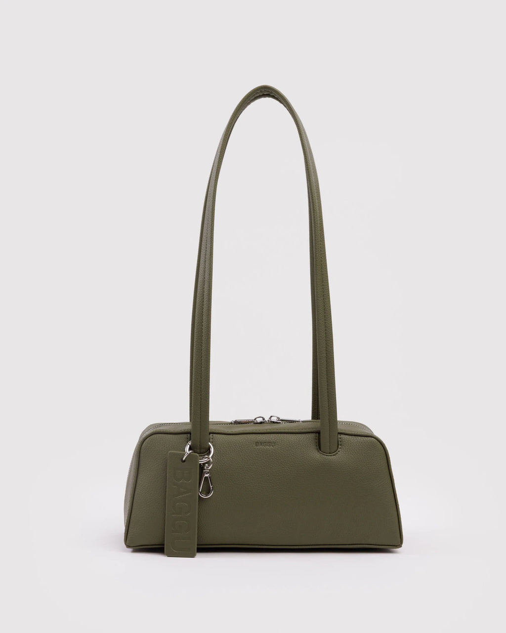 Baggu | Small Recycled Leather Bowler Bag - Loden