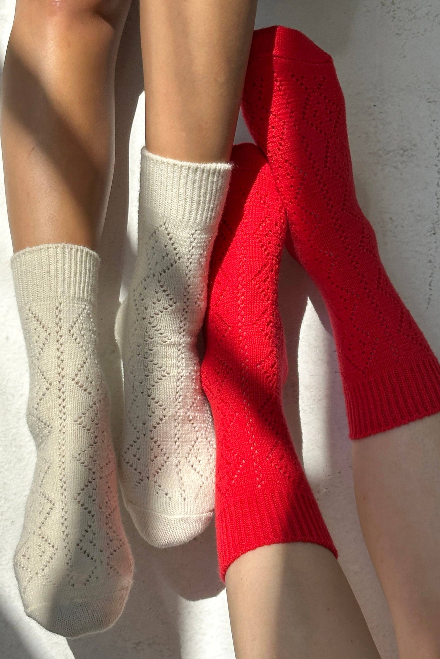 Le Bon Shoppe | Cashmere Pointelle Socks - Red
