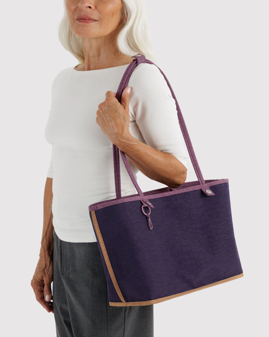 Baggu | Medium Nylon Reversible Tote - Wild Plum Mix