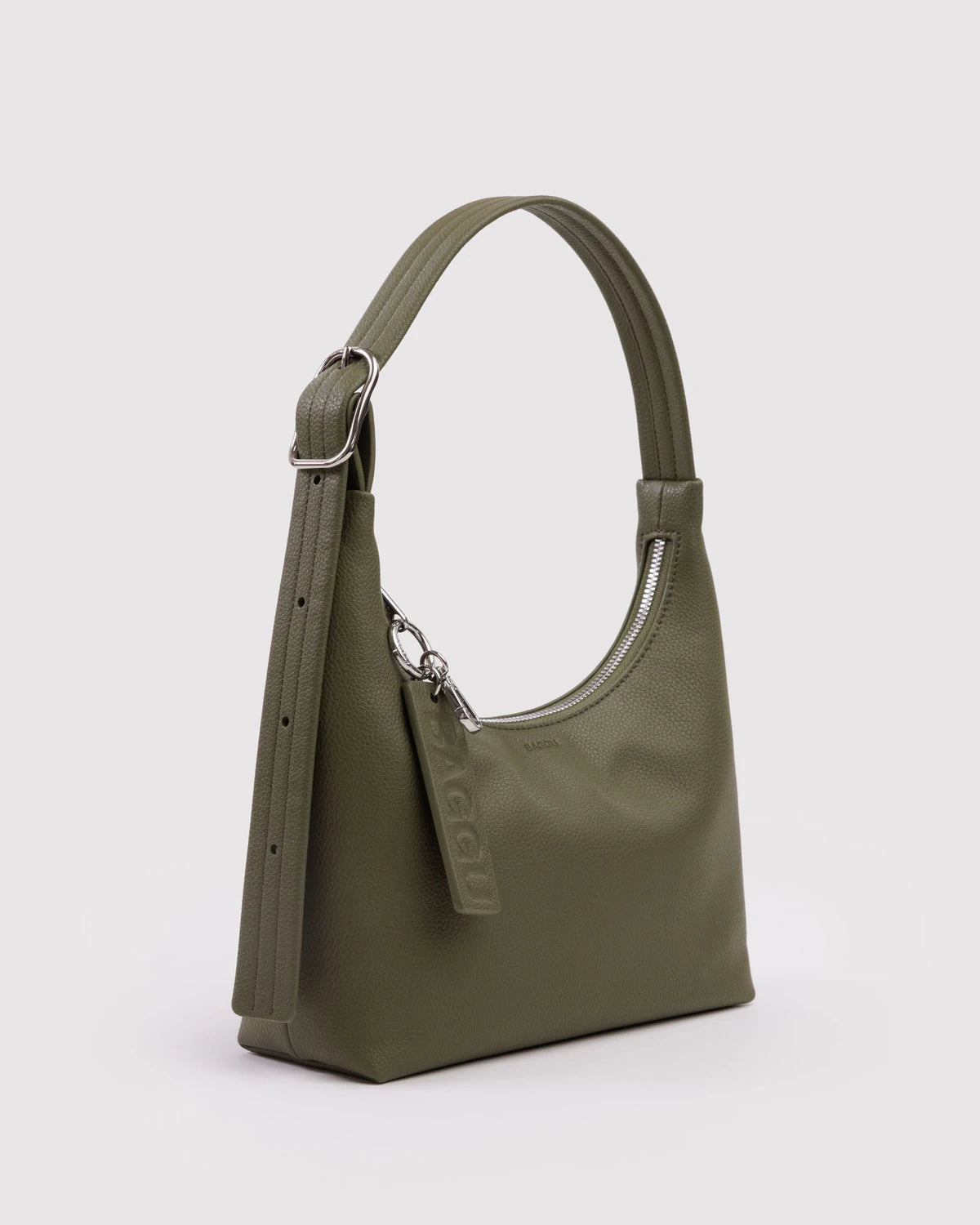 Baggu | Mini Recycled Leather Shoulder Bag - Loden