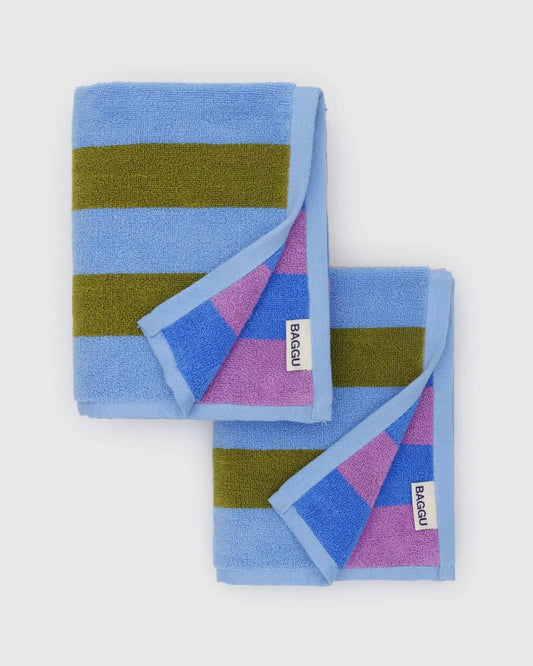 Baggu | Hand Towel Set of 2 - Cabana Stripe Mix