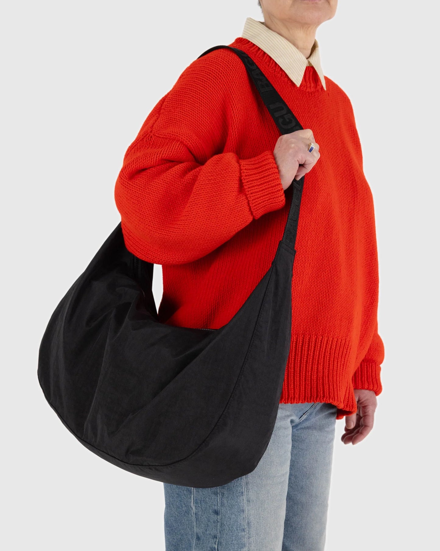 Baggu | Large Nylon Crescent Bag - Black