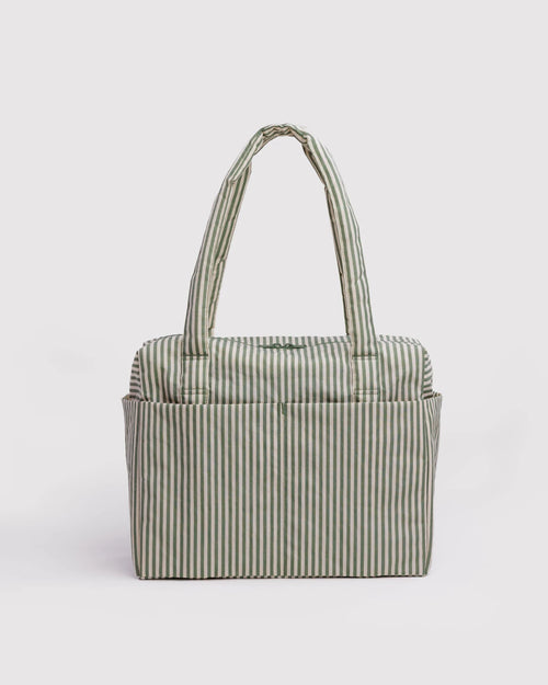 Baggu | Small Cloud Carry On - Sage Stripe