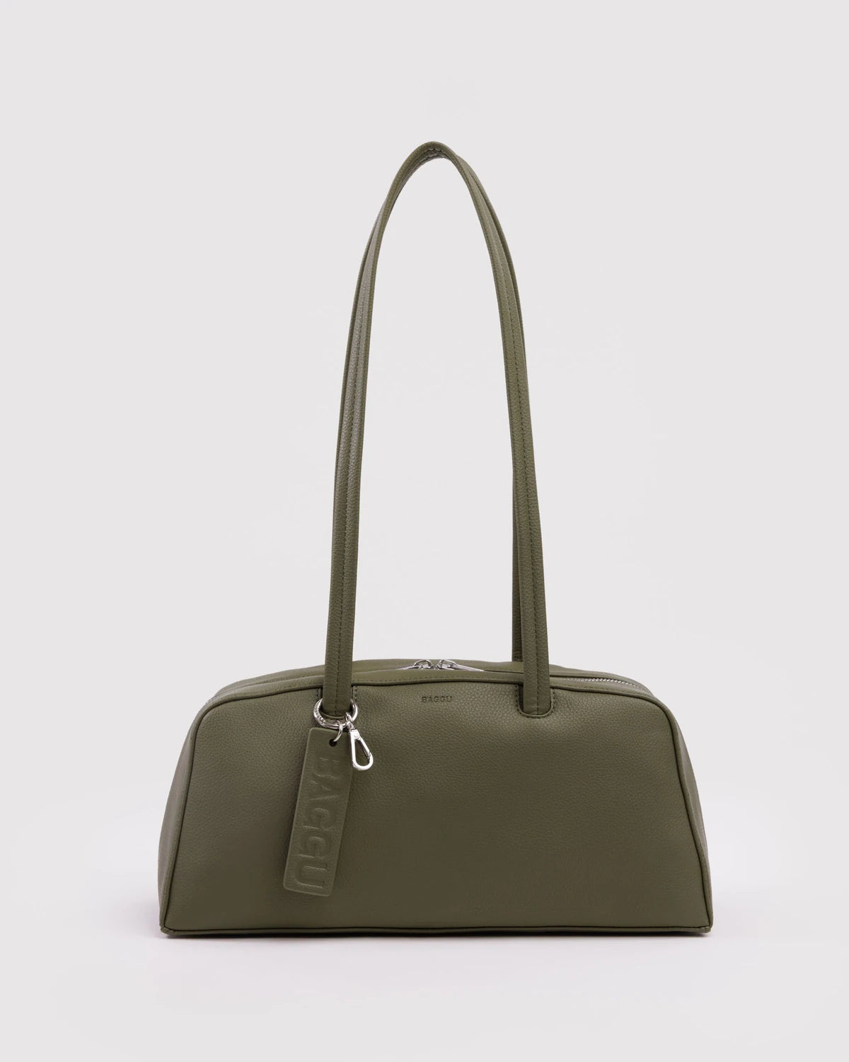 Baggu | Recycled Leather Bowler Bag - Loden