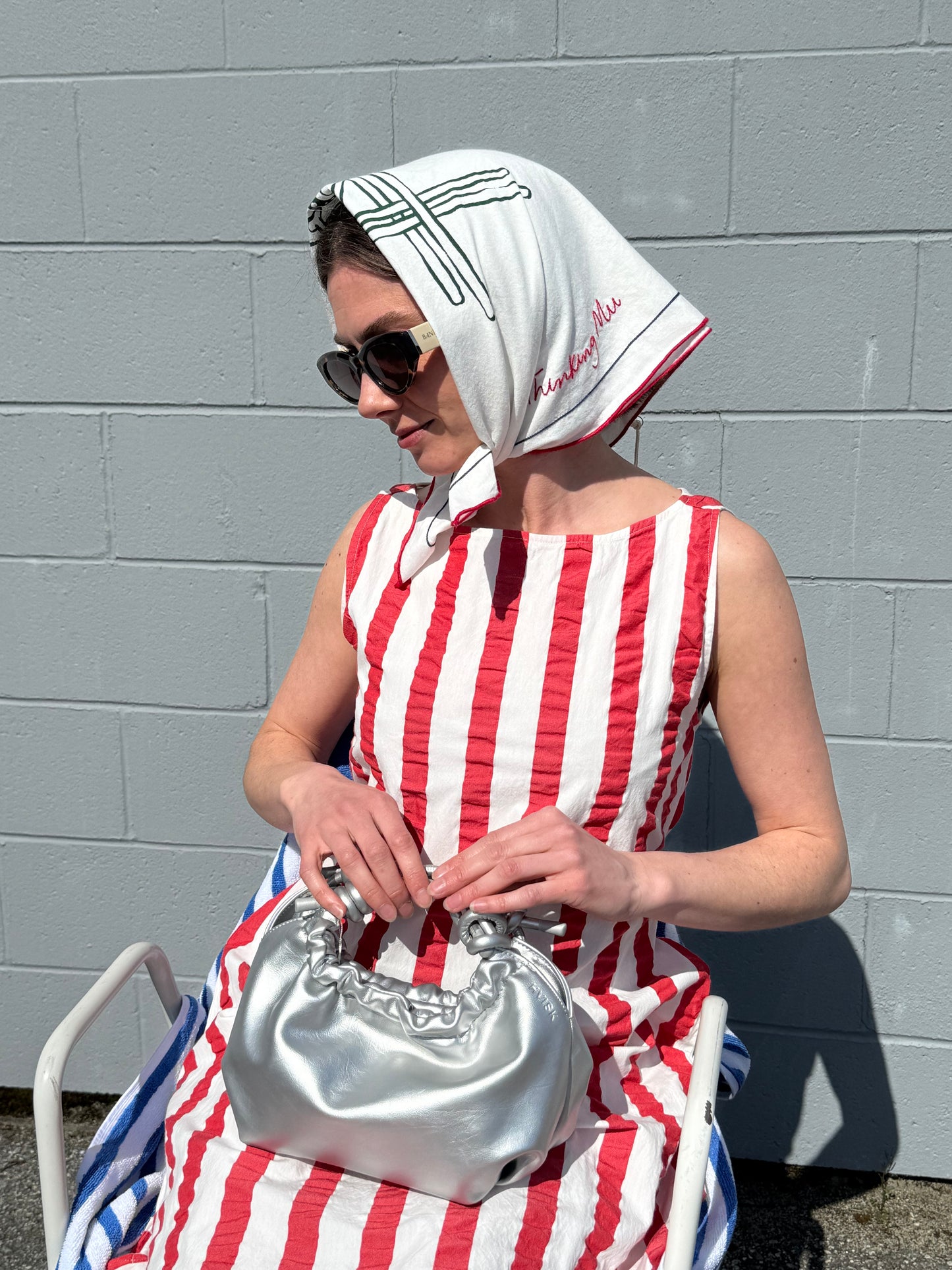Thinking Mu | Red Stripe  - Cecile Dress