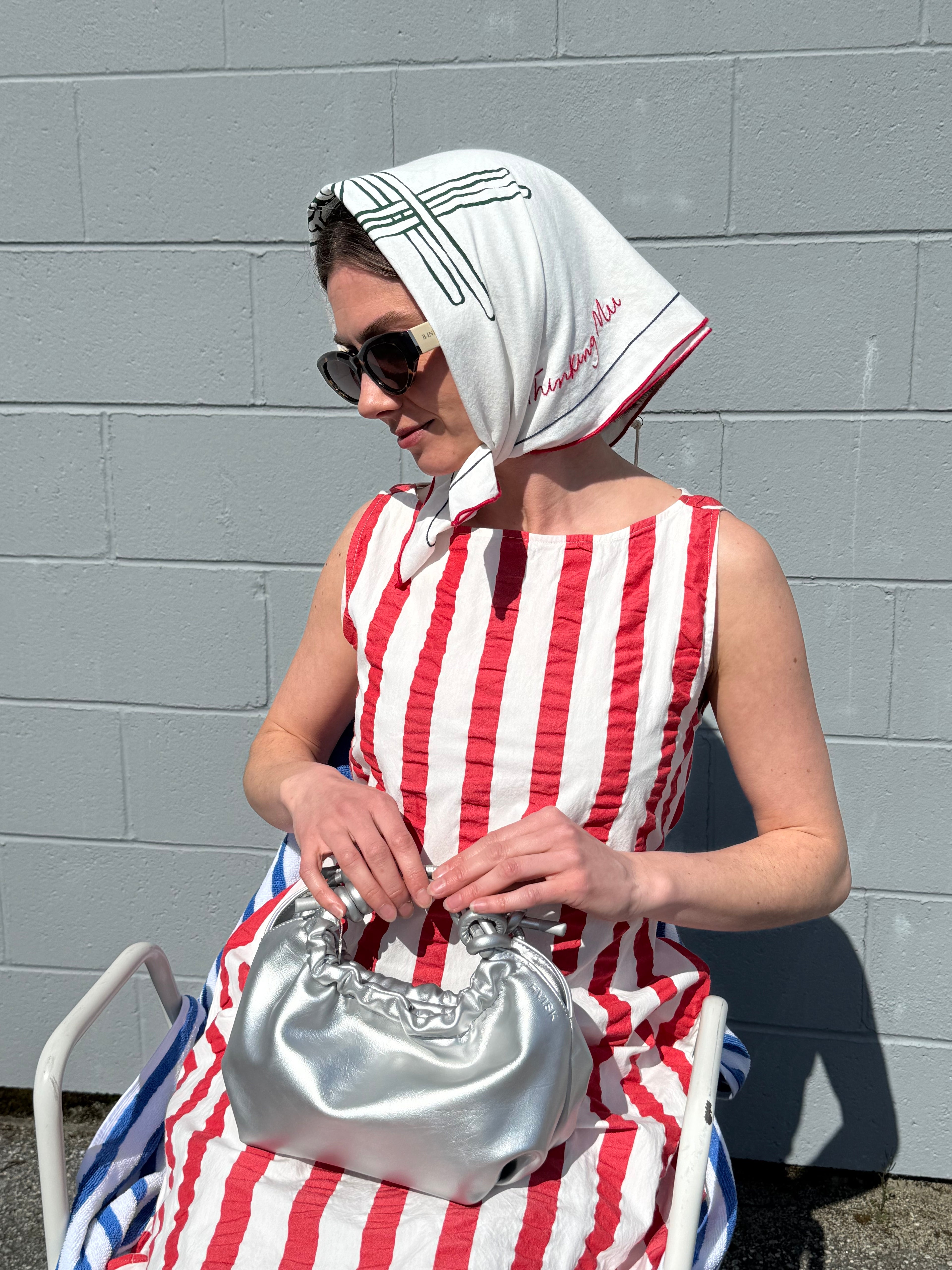 Thinking Mu | Red Stripe  - Cecile Dress
