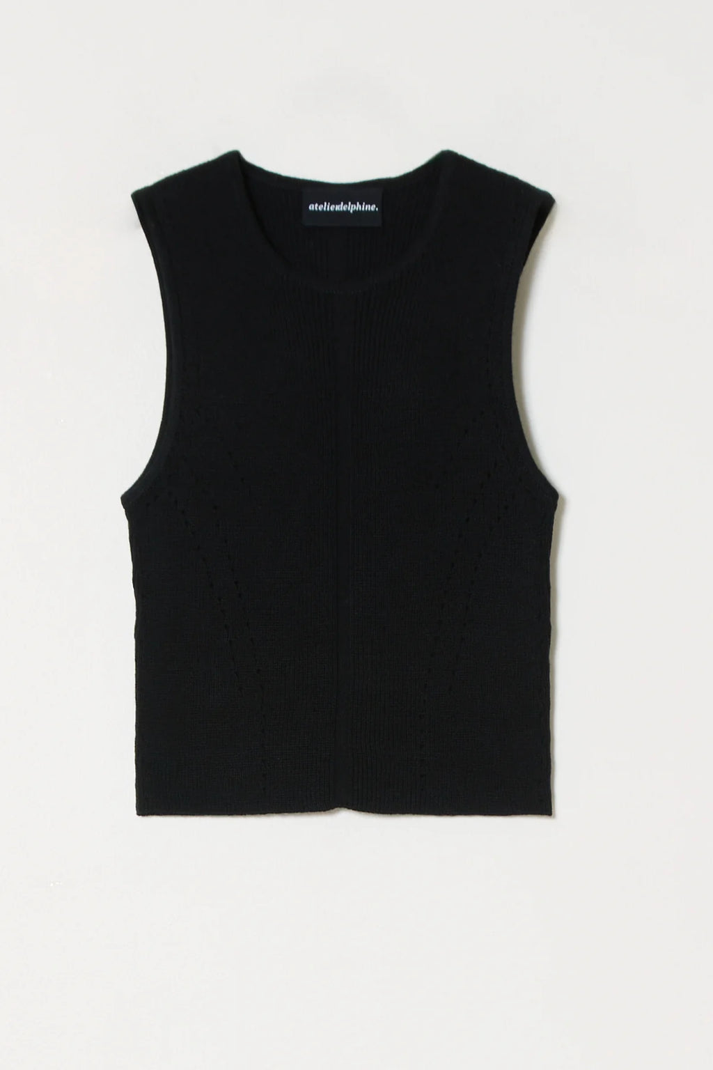 Atelier Delphine | HIGH GAUGE COMPACT TOP - Black