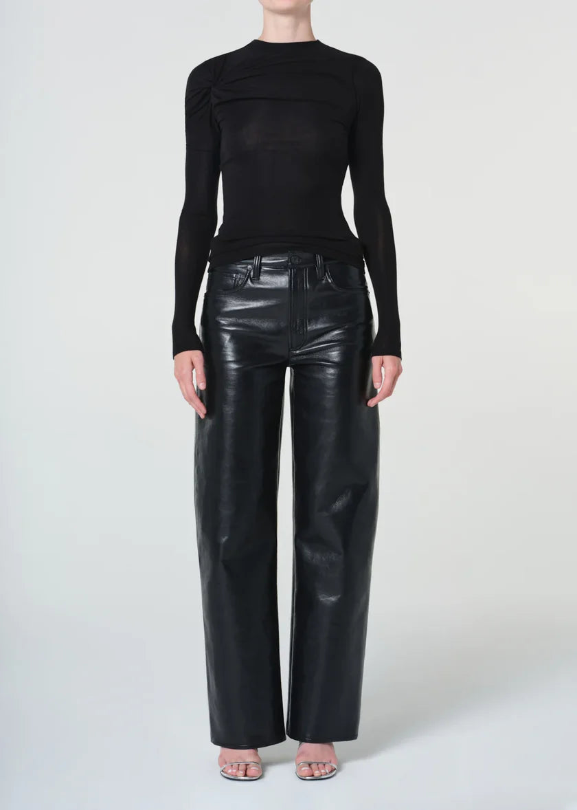 AGOLDE | Arc Jean 32" - Detox Black Leather
