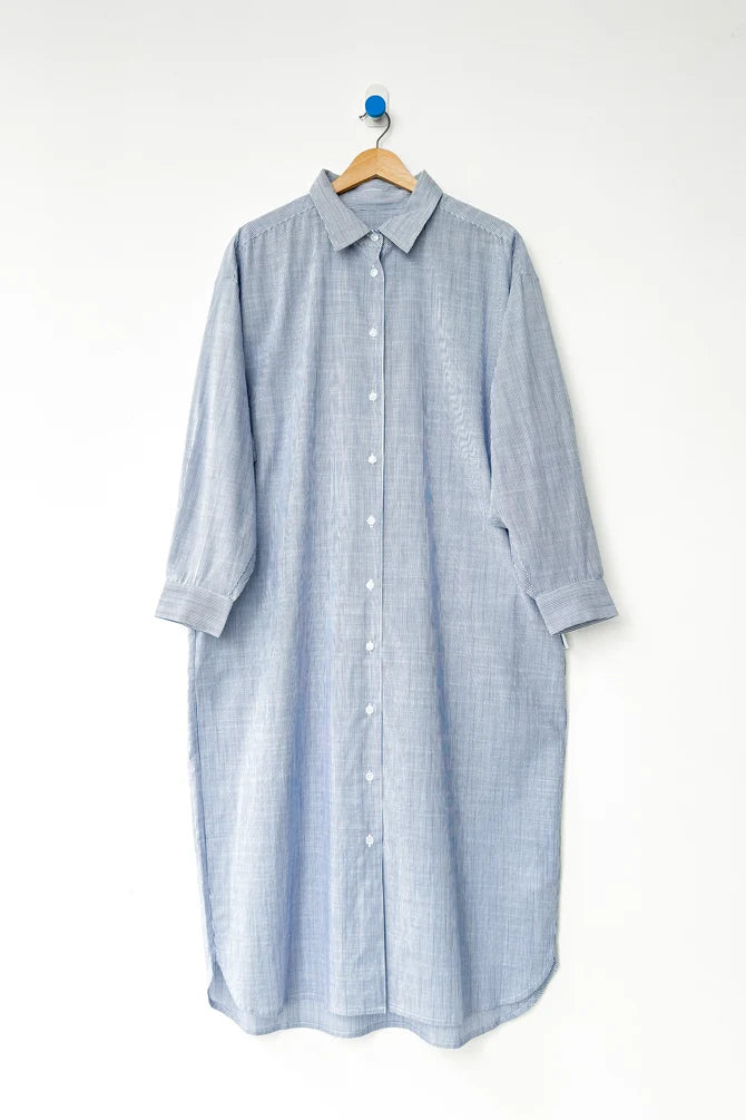 Le Bon Shoppe | Artist Long Shirt - Blue Pinstripe