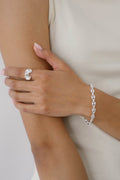 Kara Yoo | Gemma Wide Bracelet - Silver
