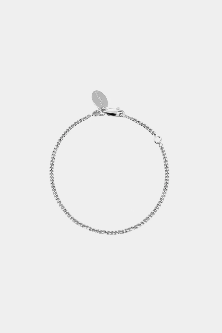 Kara Yoo | Thin Curb Bracelet - Silver