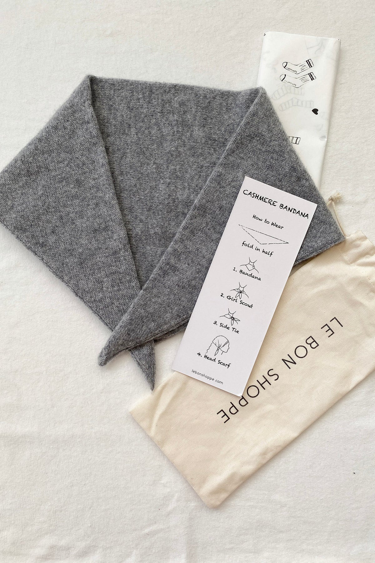 Le Bon Shoppe | Cashmere Bandana - Ht Grey