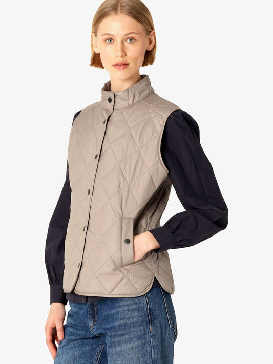 Ilse Jacobsen | Quilted Short Vest - Greige