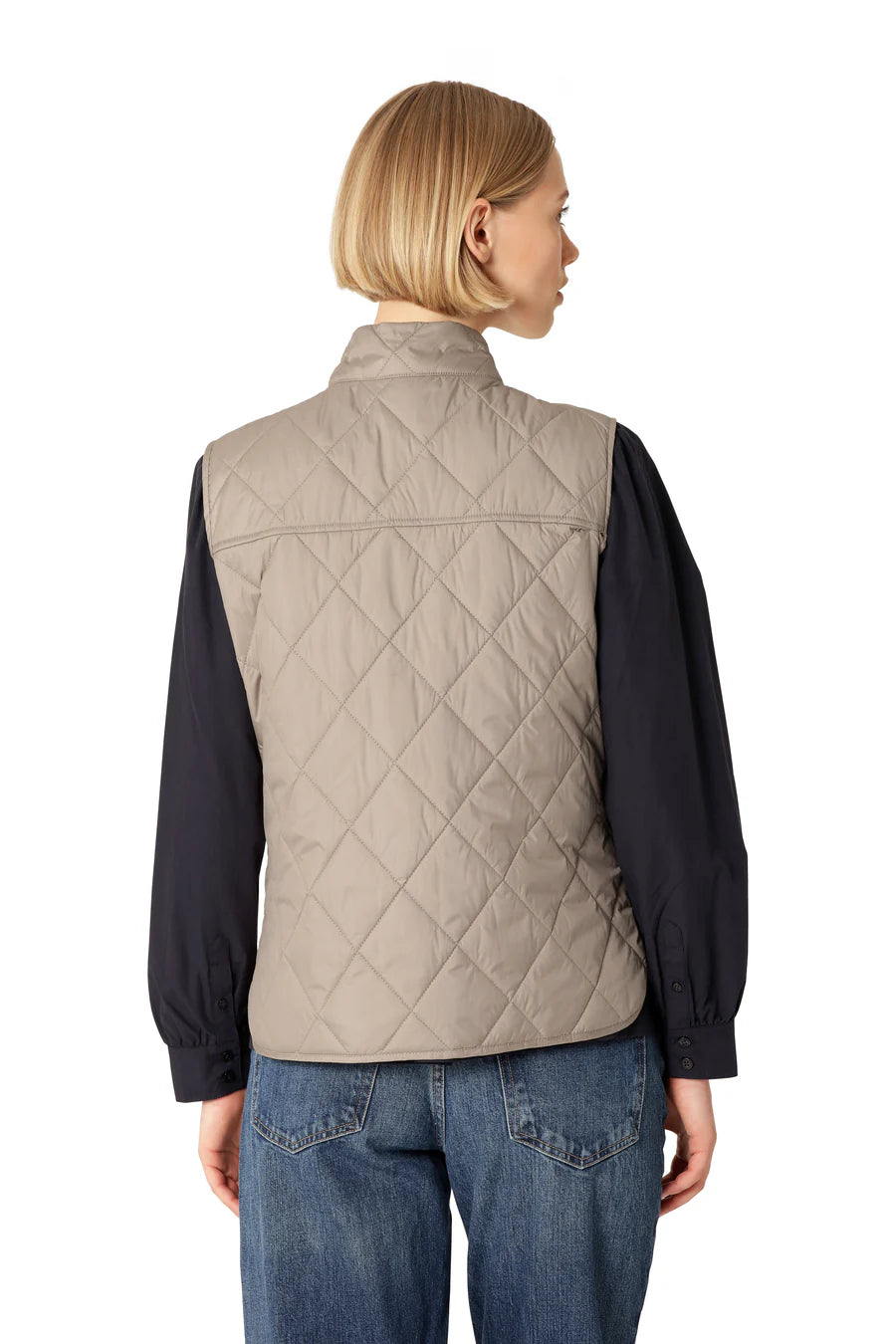 Ilse Jacobsen | Quilted Short Vest - Greige