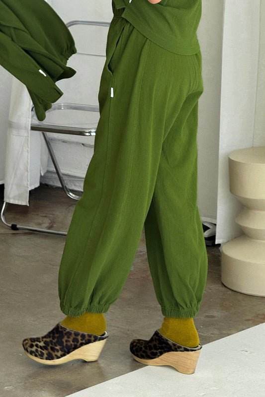 PRE-ORDER Le Bon Shoppe | Balloon Pant - Collard Green