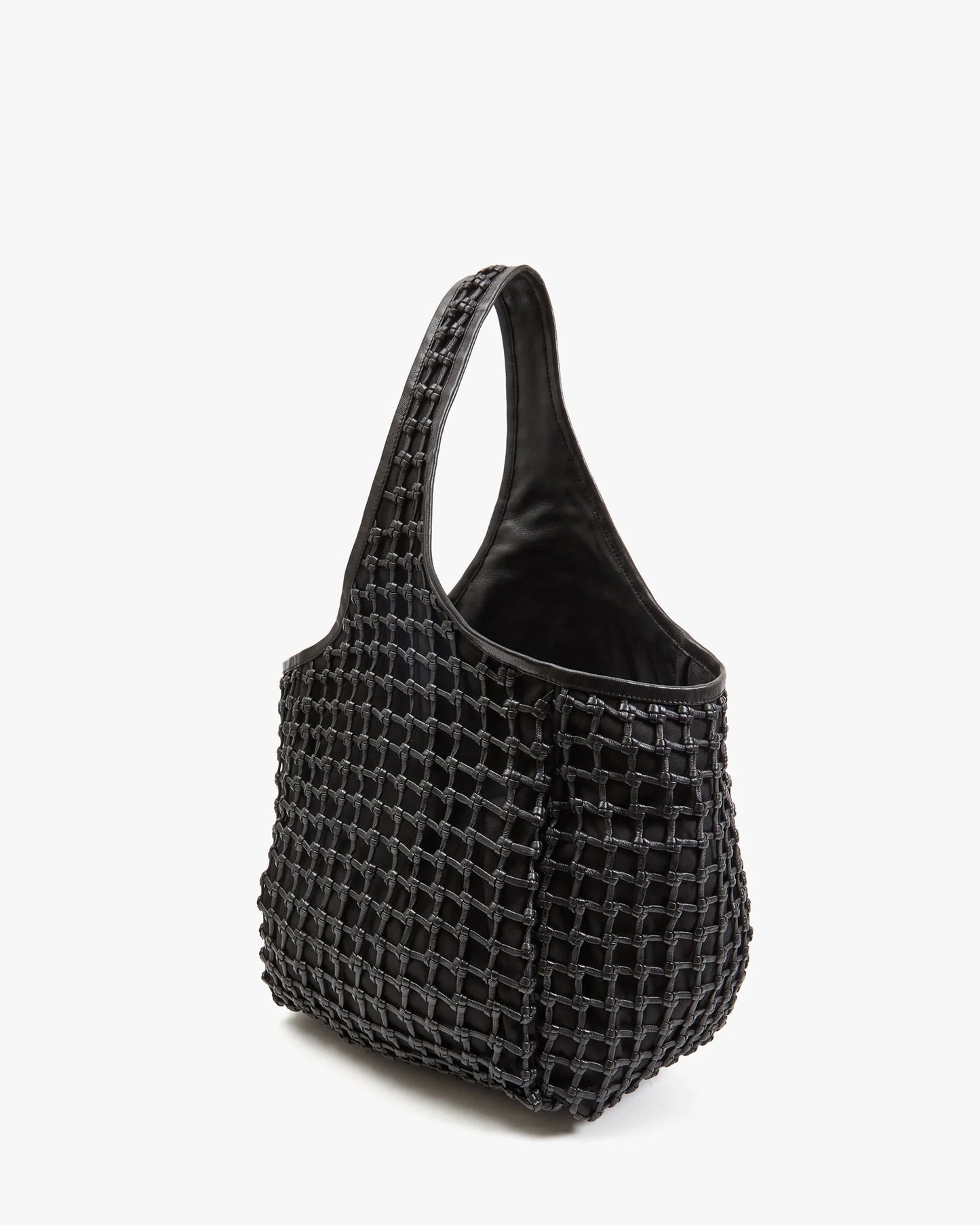 Claire V. | Bando - Knot Woven Leather - Black