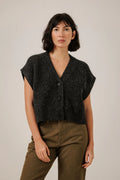 Bare Knitwear | Alpaca Button Down Vest - Basalt
