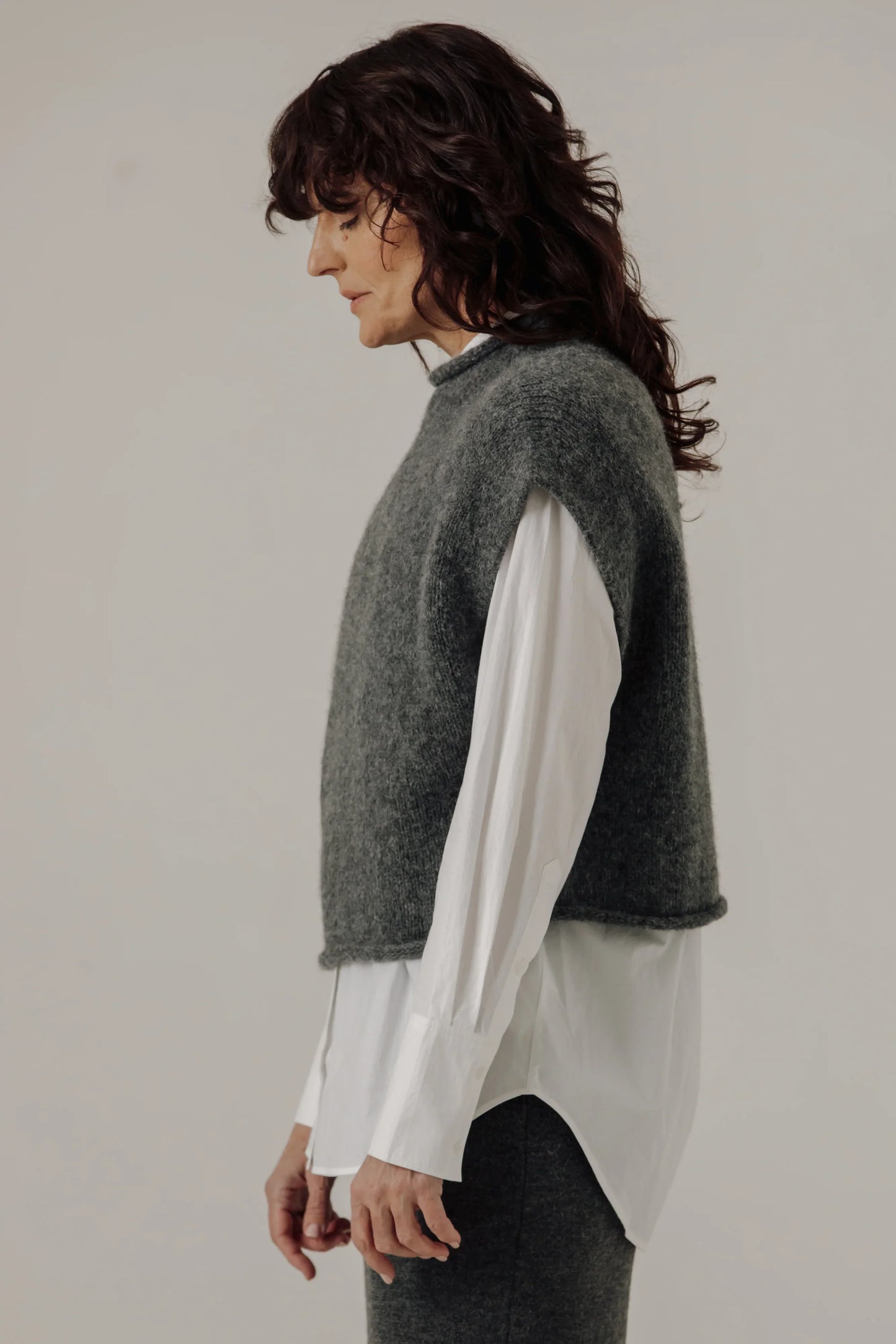 Bare Knitwear | Alpaca Iris Vest - Stone