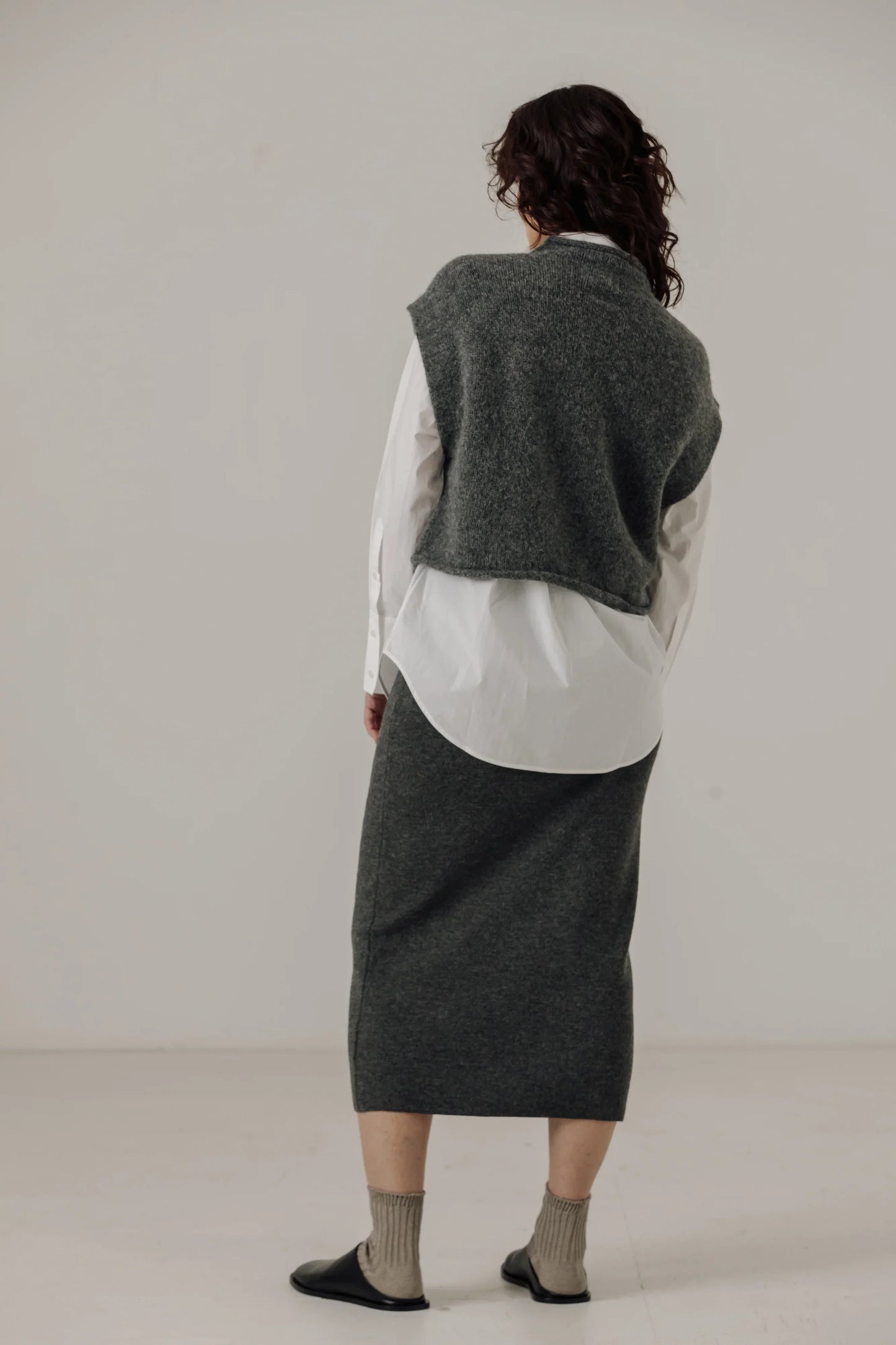 Bare Knitwear | Alpaca Iris Vest - Stone