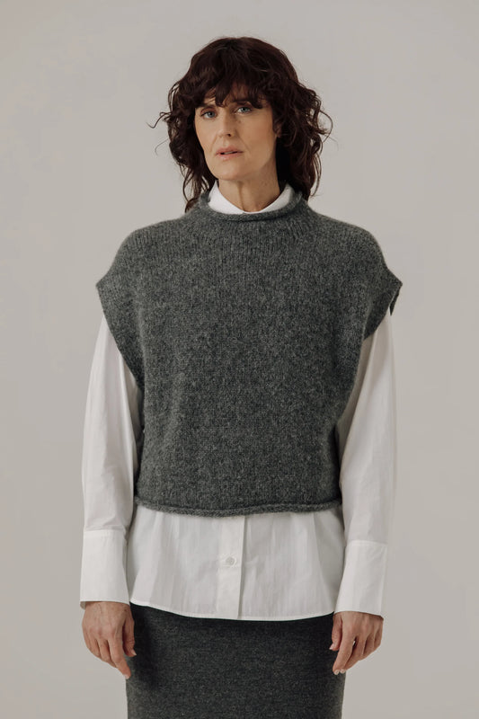 Bare Knitwear | Alpaca Iris Vest - Stone