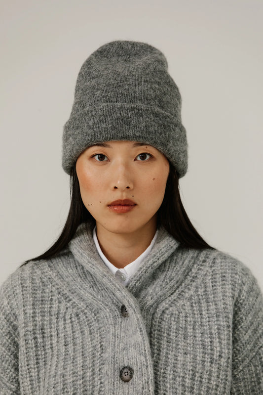 Bare Knitware | Baby Alpaca Andes Beanie - Grey Melange