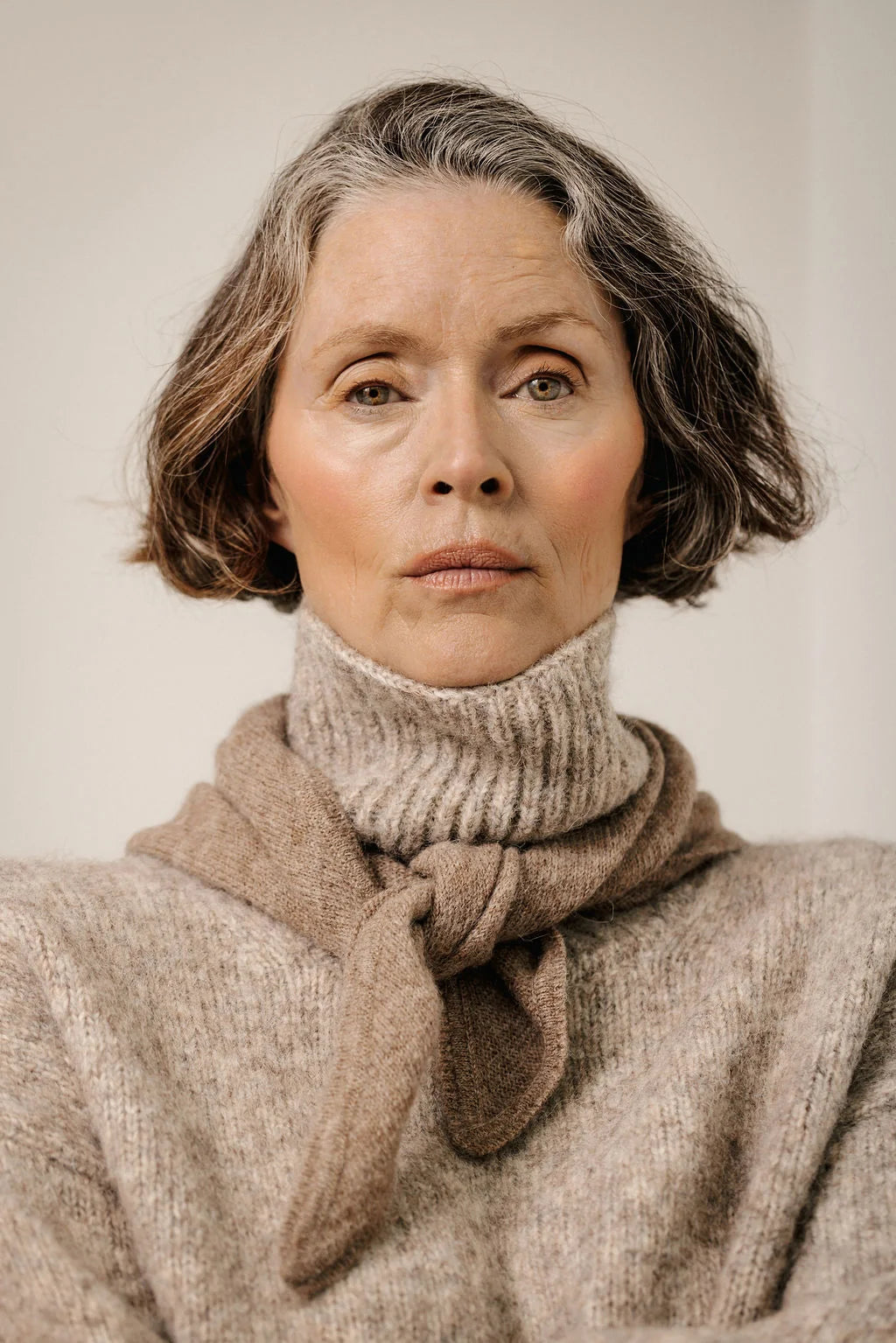 Bare Knitwear | Baby Alpaca Bandana - Dark Fawn