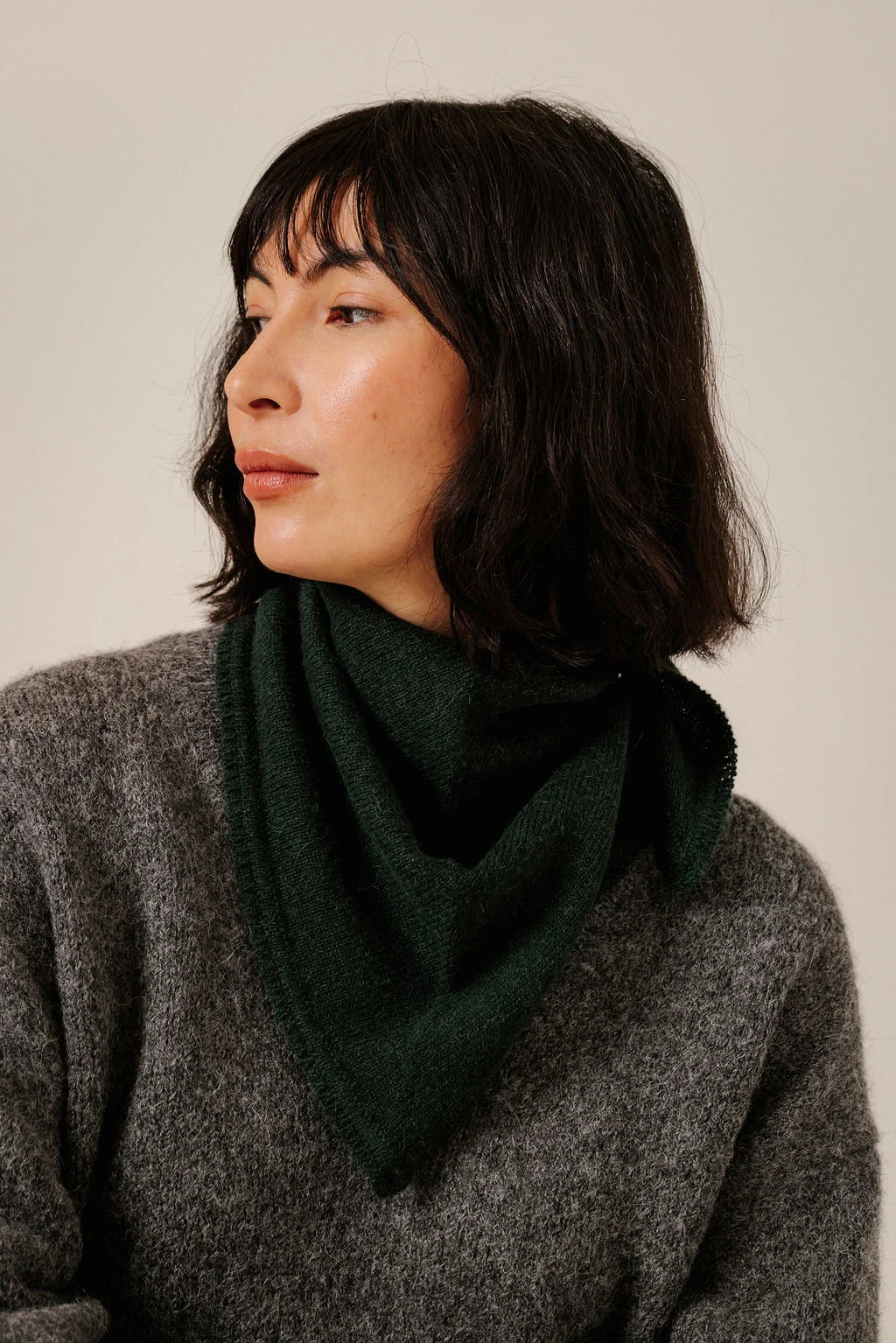 Bare Knitwear | Baby Alpaca Bandana - Emerald